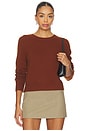 view 1 of 4 Elodie Laon Crew Sweater in Deep Mahogany