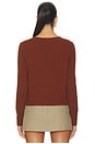 view 3 of 4 Elodie Laon Crew Sweater in Deep Mahogany