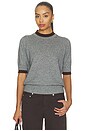 view 1 of 4 Sloane Contrast Crew Neck Sweater in Grey Brown