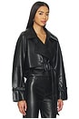 view 2 of 4 Elodie Charles Vegan Leather Crop Jacket in Black