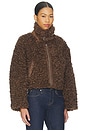 view 3 of 5 Rio Faux Fur Jacket in Choco Brown