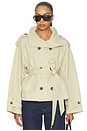 view 1 of 5 Saint Cropped Trench Jacket in Khaki