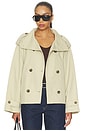 view 2 of 5 Saint Cropped Trench Jacket in Khaki