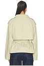 view 5 of 5 Saint Cropped Trench Jacket in Khaki