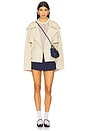 view 4 of 4 Eleanor Cropped Trench Coat in Khaki