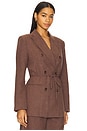 view 2 of 4 Dion Linen Blazer in Brown