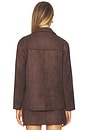 view 4 of 5 Elodie Hayes Vegan Suede Jacket in Deep Mahogany