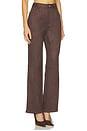 view 2 of 6 Etienne Faux Suede Pant in Chocolate Fondant