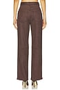view 4 of 6 Etienne Faux Suede Pant in Chocolate Fondant