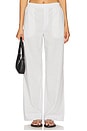 view 1 of 6 Phoebe Pants in White Navy Stripe