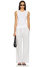 view 5 of 6 Phoebe Pants in White Navy Stripe