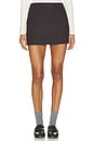 view 1 of 6 Simone Mini Skirt in Navy & Brown