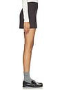 view 4 of 6 Simone Mini Skirt in Navy & Brown