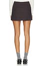 view 5 of 6 Simone Mini Skirt in Navy & Brown