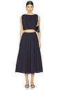 view 5 of 6 Bari Poplin Skirt in Navy