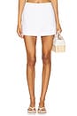 view 1 of 6 Axel Linen Mini Skirt in White