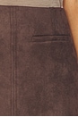 view 6 of 6 Elodie Mina Vegan Suede Mini Skirt in Deep Mahogany