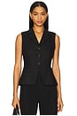 view 1 of 4 Mila Linen Vest in Black
