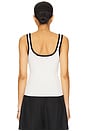 view 3 of 4 Shay Tank Top in White & Black