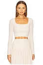 view 1 of 4 Cleo Cropped Knit Top in Ecru