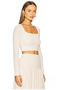 view 2 of 4 Cleo Cropped Knit Top in Ecru