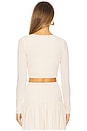view 3 of 4 Cleo Cropped Knit Top in Ecru