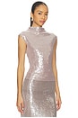 view 2 of 5 Sabrina Sequin Top in Mink