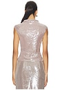 view 3 of 5 Sabrina Sequin Top in Mink