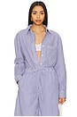view 2 of 6 Miley Stripe Shirt in Navy & White Stripe