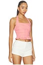 view 2 of 5 Coraline Top in Coral Red Gingham