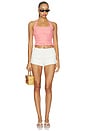 view 4 of 5 Coraline Top in Coral Red Gingham