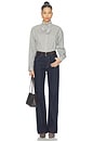 view 5 of 5 Clair Tie Neck Shirt in Ecru Black