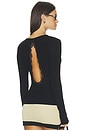 view 1 of 4 Noir Lace Back Ribbed Top in Black