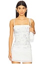 view 1 of 4 Janae Cami Top in White Navy Print
