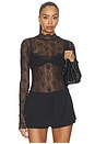 view 1 of 5 TOP ENCAJE CALAIS  in Black
