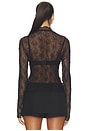 view 4 of 5 TOP ENCAJE CALAIS  in Black