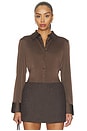 view 1 of 4 Josephine Shirt in Brown