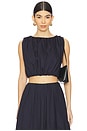 view 1 of 4 Bari Poplin Top in Navy