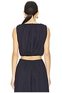 view 3 of 4 Bari Poplin Top in Navy
