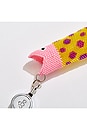view 2 of 3 Beaded Fish Retractable Lighter Keychain in Pink