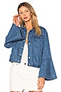 view 1 of 4 Flute Sleeve Denim Jacket in Light Wash