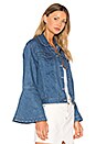 view 2 of 4 Flute Sleeve Denim Jacket in Light Wash