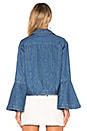 view 3 of 4 Flute Sleeve Denim Jacket in Light Wash