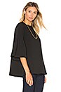 view 2 of 4 Long Sleeve Flute Sleeve Top in Black