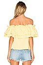 view 3 of 4 Double Ruffle Off Shoulder Top in Yellow