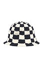view 1 of 2 Chess Bucket Hat in Plain Dark Blue