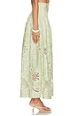 view 3 of 6 Ambrosia Long Skirt in Green