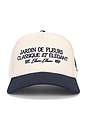 view 2 of 4 Jardin De Fleurs Cap in Biege & Navy