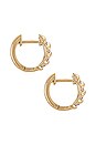 view 3 of 3 Jumbo Gold And Diamond Twist Huggie Earrings in Yellow Gold