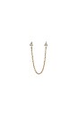 view 2 of 3 Pear Diamond Chain Stud Earring in Gold